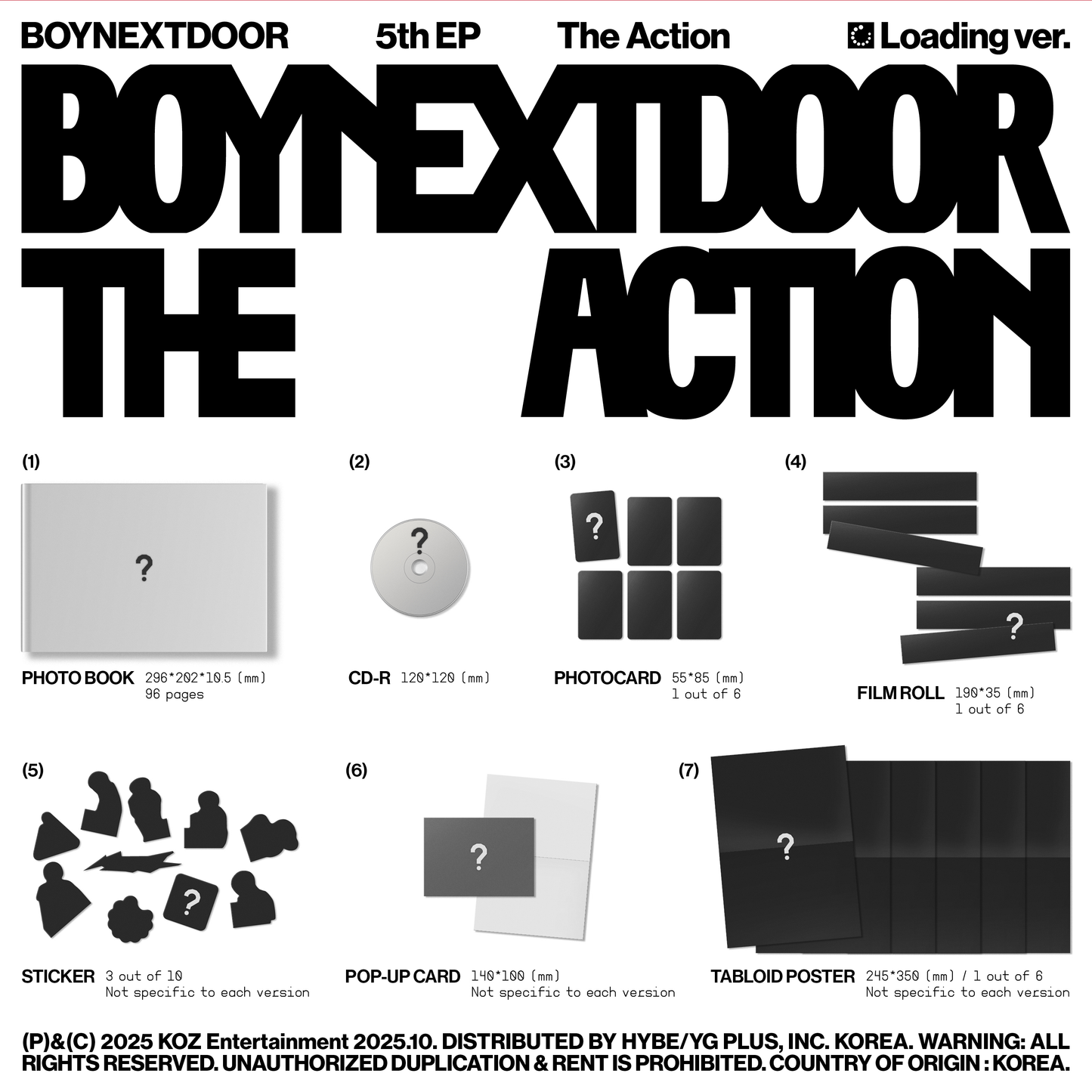 [PRE-ORDER] [MAKESTAR EXCLUSIVE] BOYNEXTDOOR 5TH EP ALBUM [THE ACTION/STANDARD VER.]