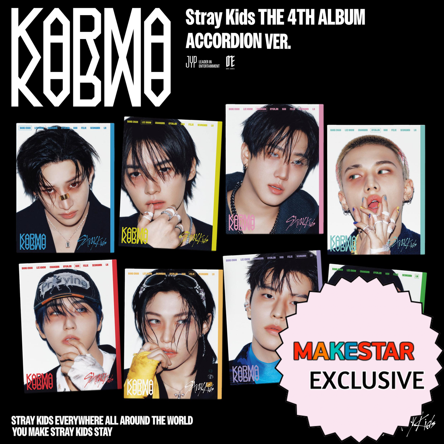 [MAKESTAR EXCLUSIVE] STRAY KIDS 4TH FULL ALBUM [KARMA/ACCORDION VER.]