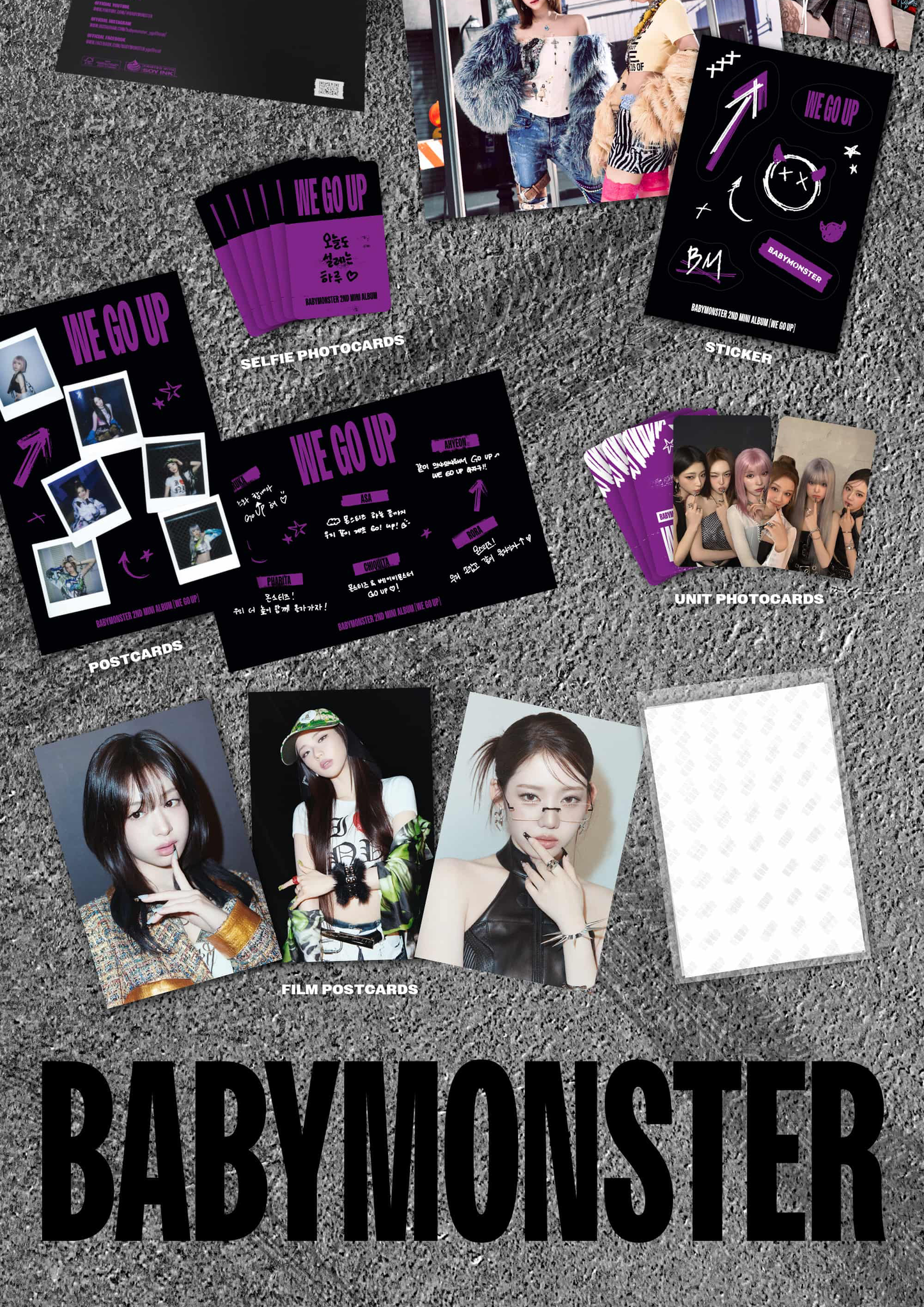 BABYMONSTER 2ND MINI ALBUM [WE GO UP/POSTCARD VER.]