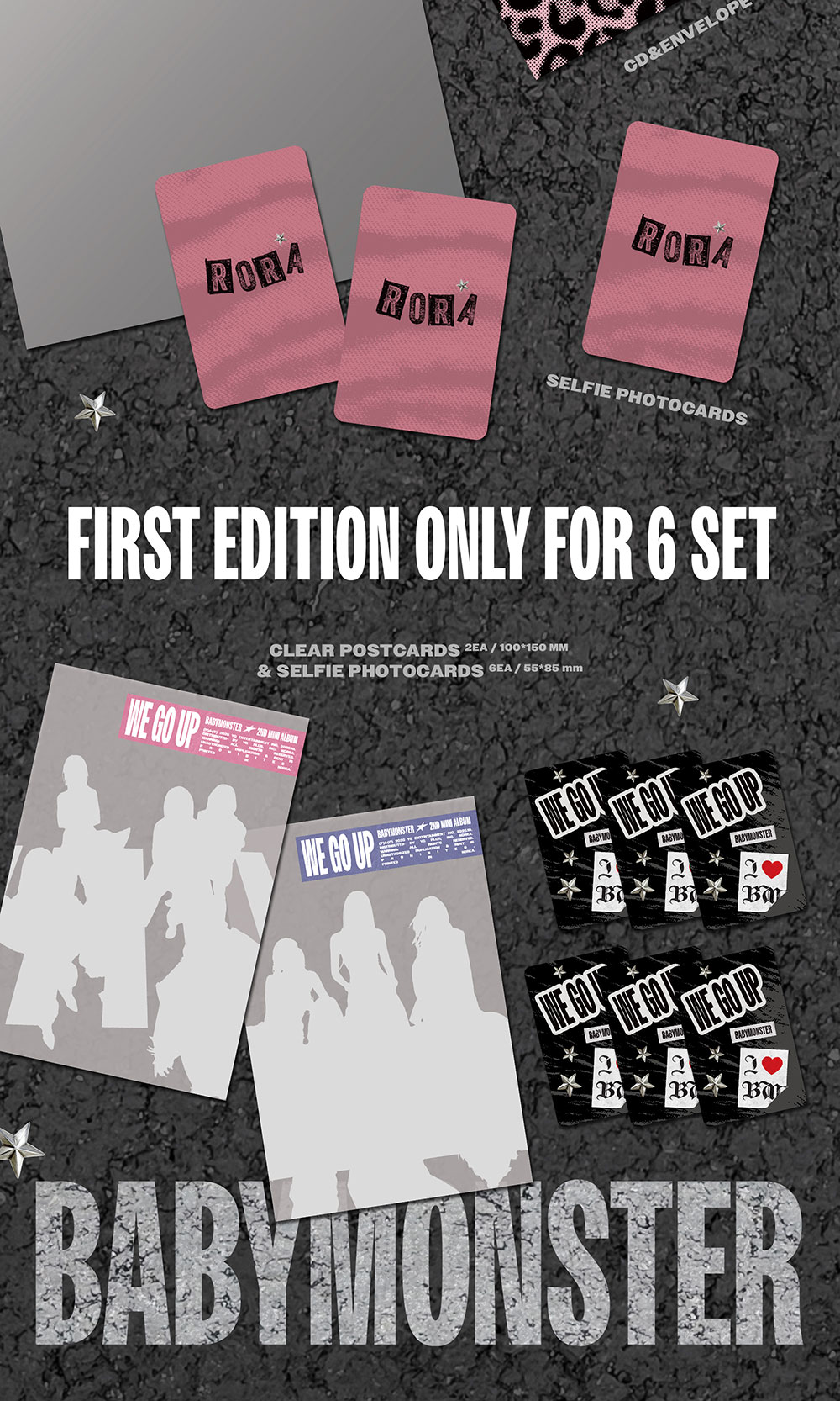 [PRE-ORDER] [MAKESTAR EXCLUSIVE] BABYMONSTER 2ND MINI ALBUM [WE GO UP/PATTERN VER.]