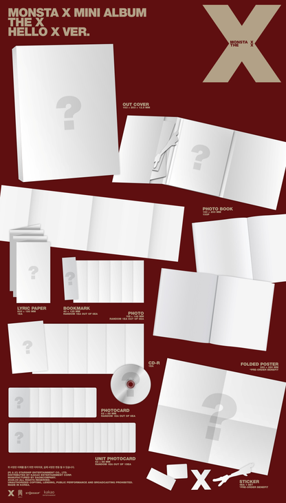 [PRE-ORDER] MONSTA X 13TH MINI ALBUM [THE X/STANDARD VER.]