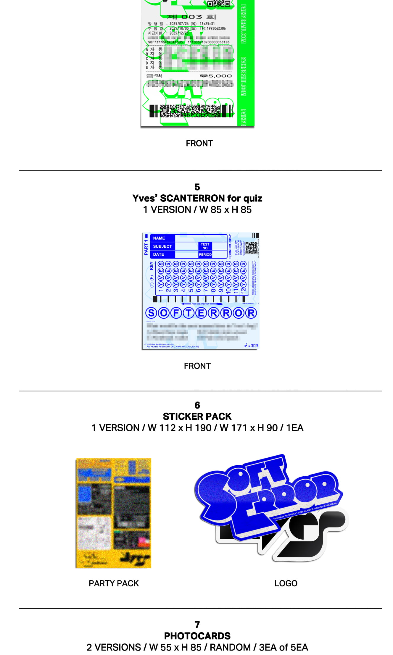 [PRE-ORDER] YVES 3RD EP ALBUM [SOFT ERROR]