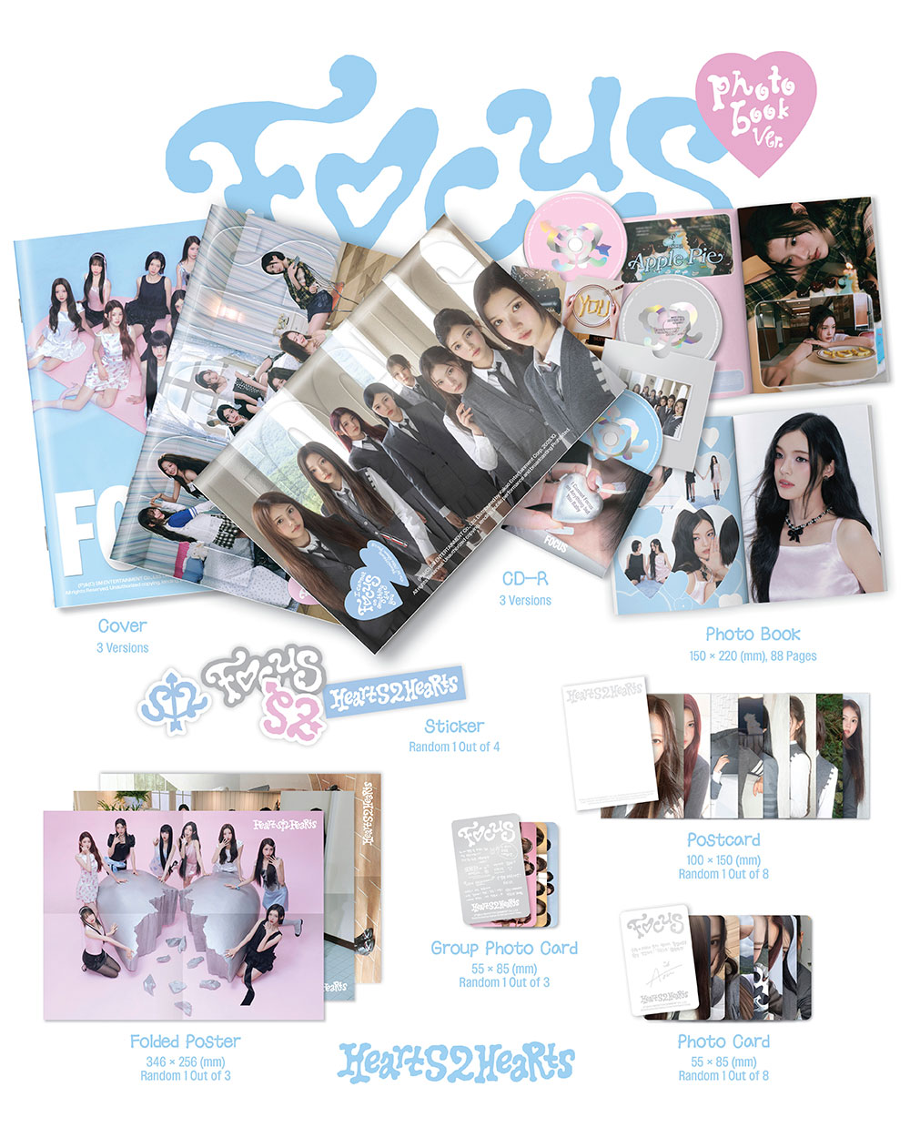 HEARTS2HEARTS 1ST MINI ALBUM [FOCUS/Photobook Ver.]