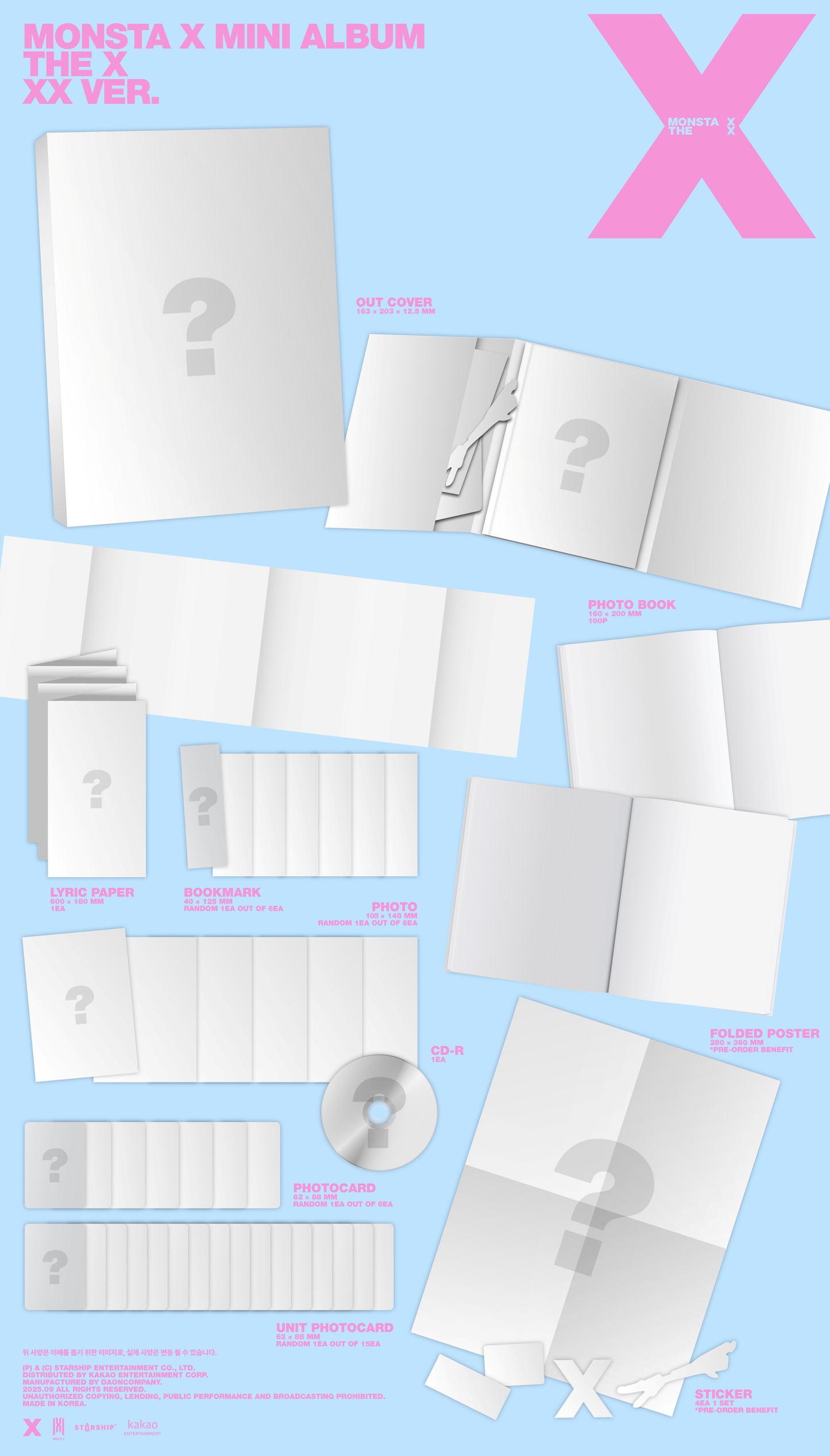 [PRE-ORDER] MONSTA X 13TH MINI ALBUM [THE X/STANDARD VER.]