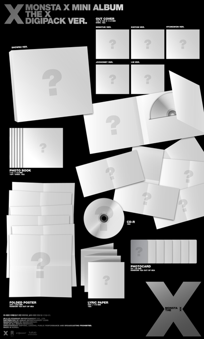 [PRE-ORDER] MONSTA X 13TH MINI ALBUM [THE X/DIGIPACK VER. (LIMITED EDITION)]