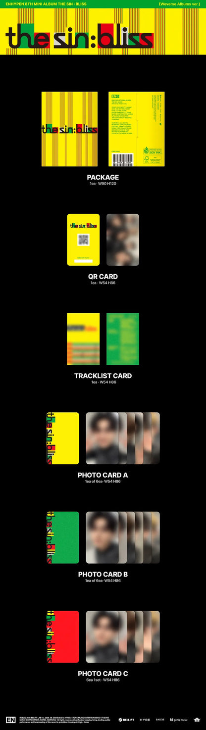 ENHYPEN THE SIN BLISS Weverse Albums Ver product details