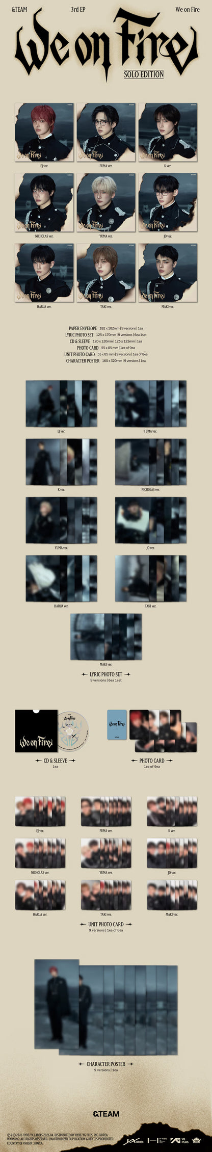&TEAM 3rd EP 『We on Fire』 SOLO EDITION