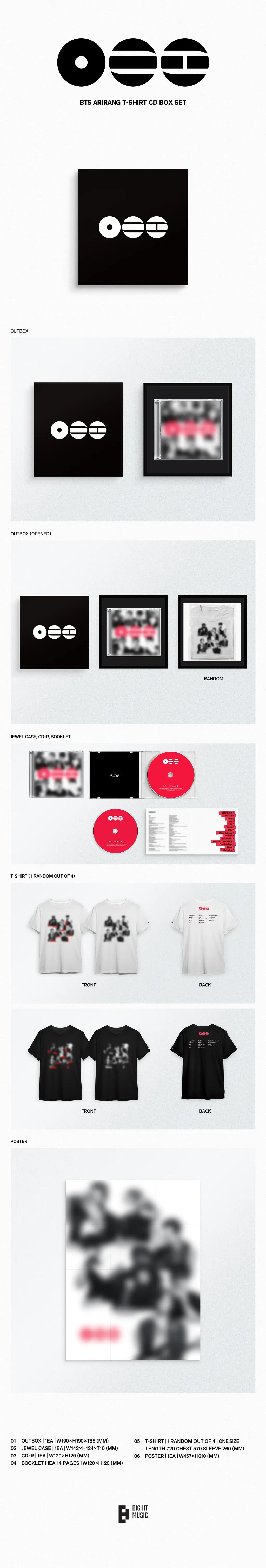 BTS [ARIRANG / T-shirt CD Box Set]