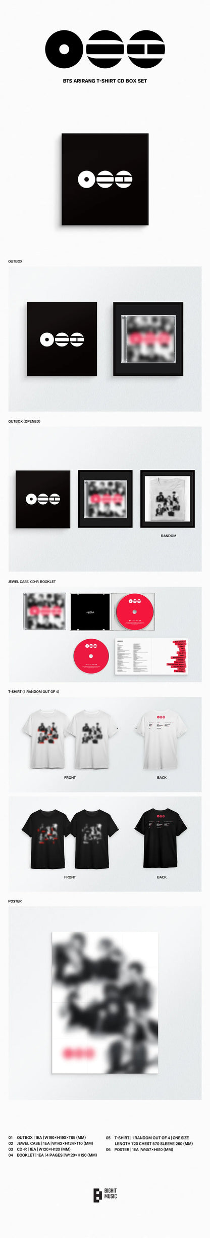 BTS [ARIRANG / T-shirt CD Box Set]