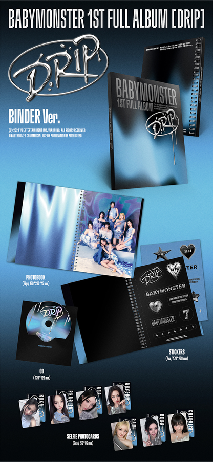 [MAKESTAR EXCLUSIVE] BABYMONSTER 1ST FULL ALBUM ALBUM [DRIP/BINDER VER.]