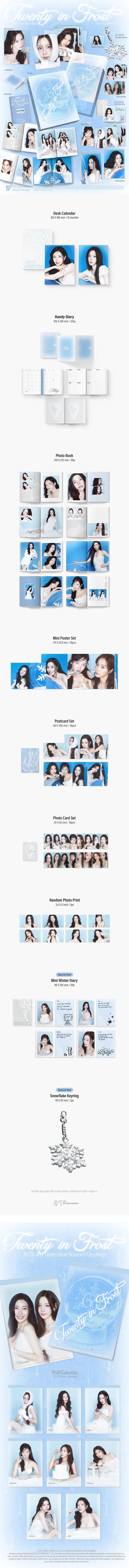 Girls’ Generation Season’s Greetings contents; wall calendar sold separately