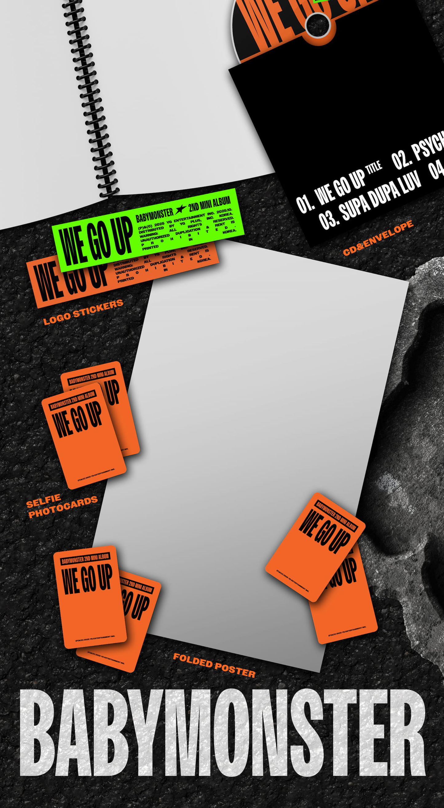 [PRE-ORDER] [MAKESTAR EXCLUSIVE] BABYMONSTER 2ND MINI ALBUM [WE GO UP/STANDARD VER.]