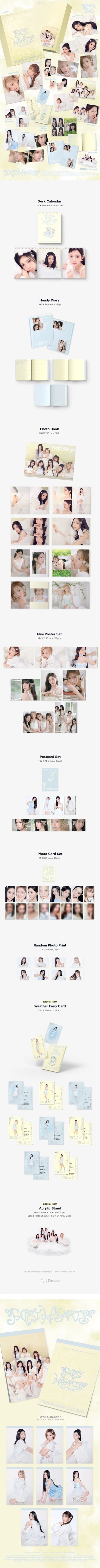 Hearts2Hearts 2027 Fairy Hearts Season’s Greetings and wall calendar contents