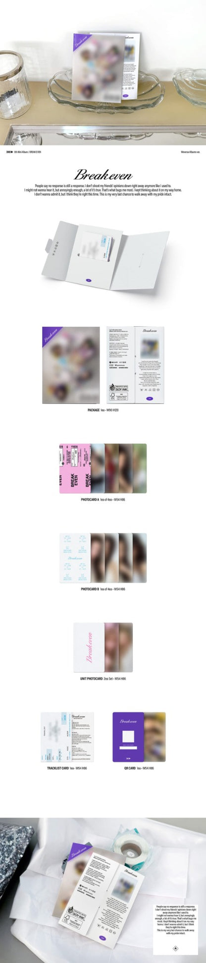 ILLIT BREAK EVEN Weverse Albums version package contents
