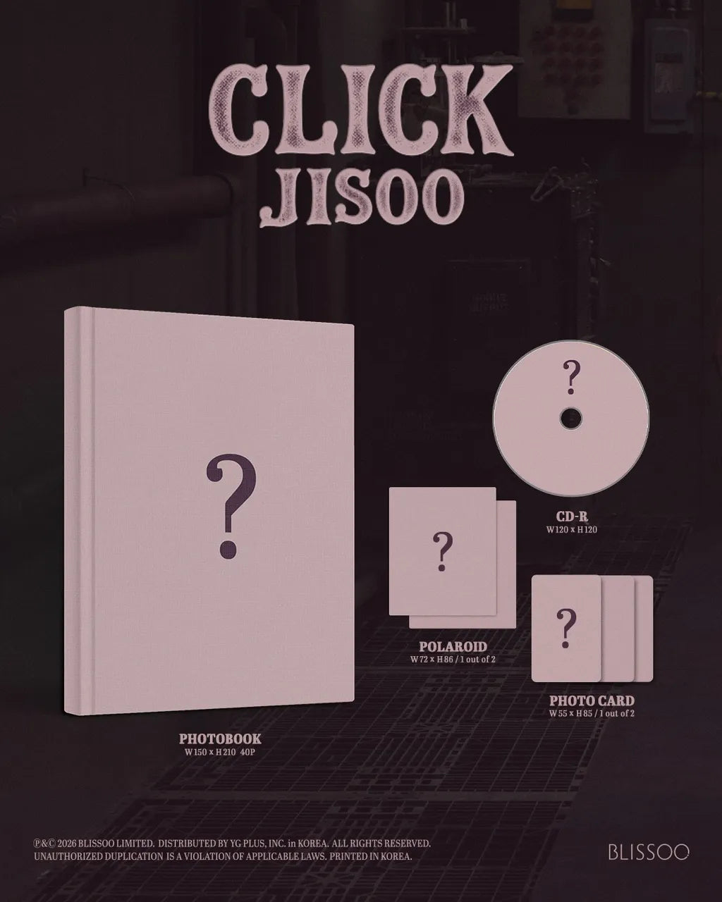 JISOO CLICK Photobook Version album contents