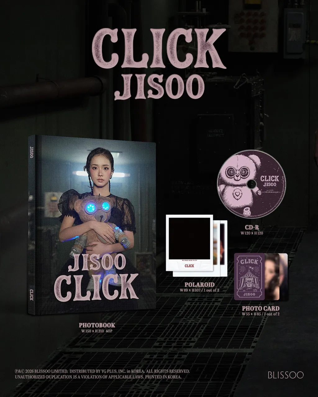 JISOO CLICK Photobook version album contents