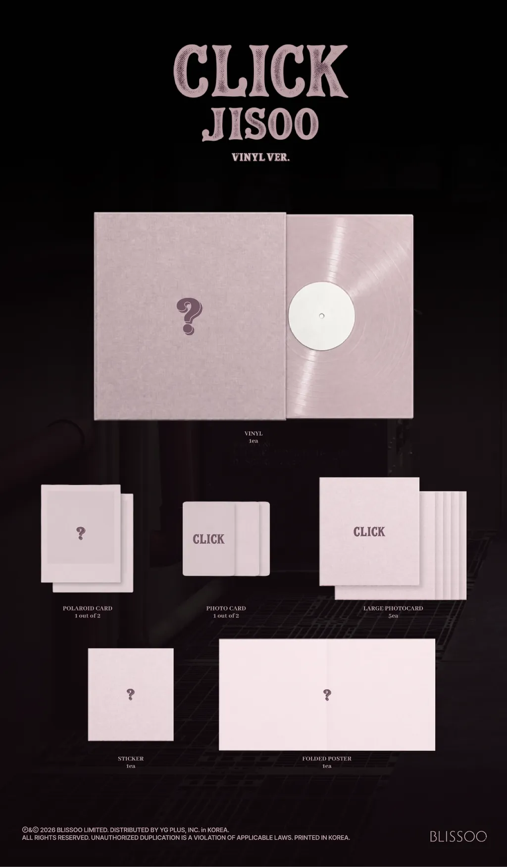 JISOO CLICK Vinyl Version contents
