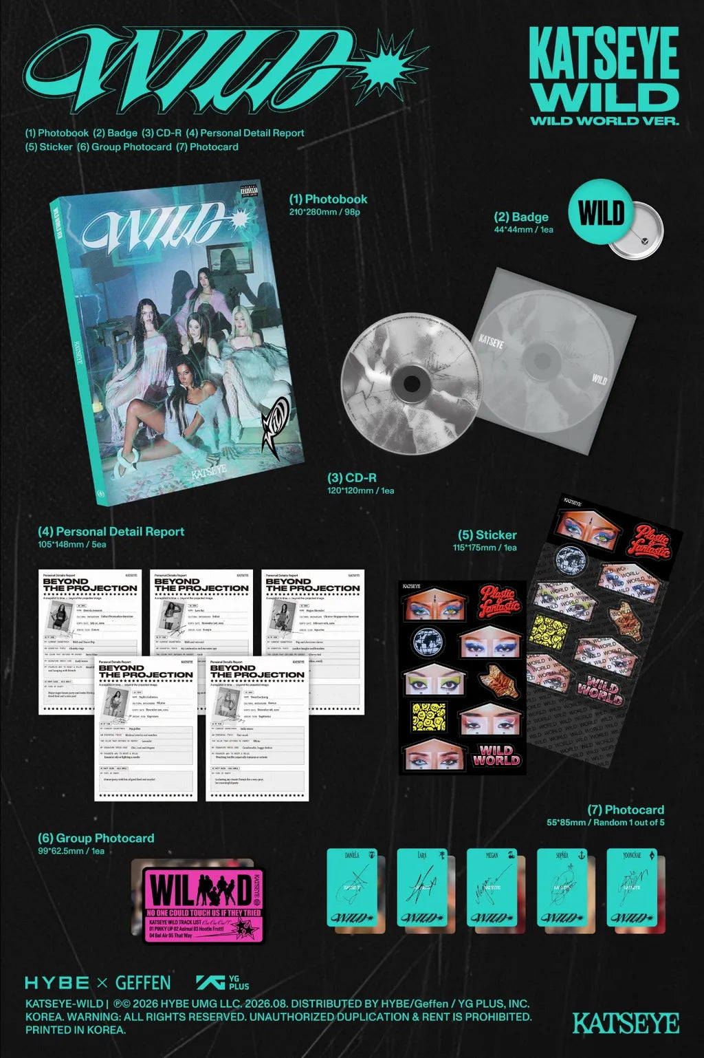 KATSEYE WILD Wild World Ver. album contents