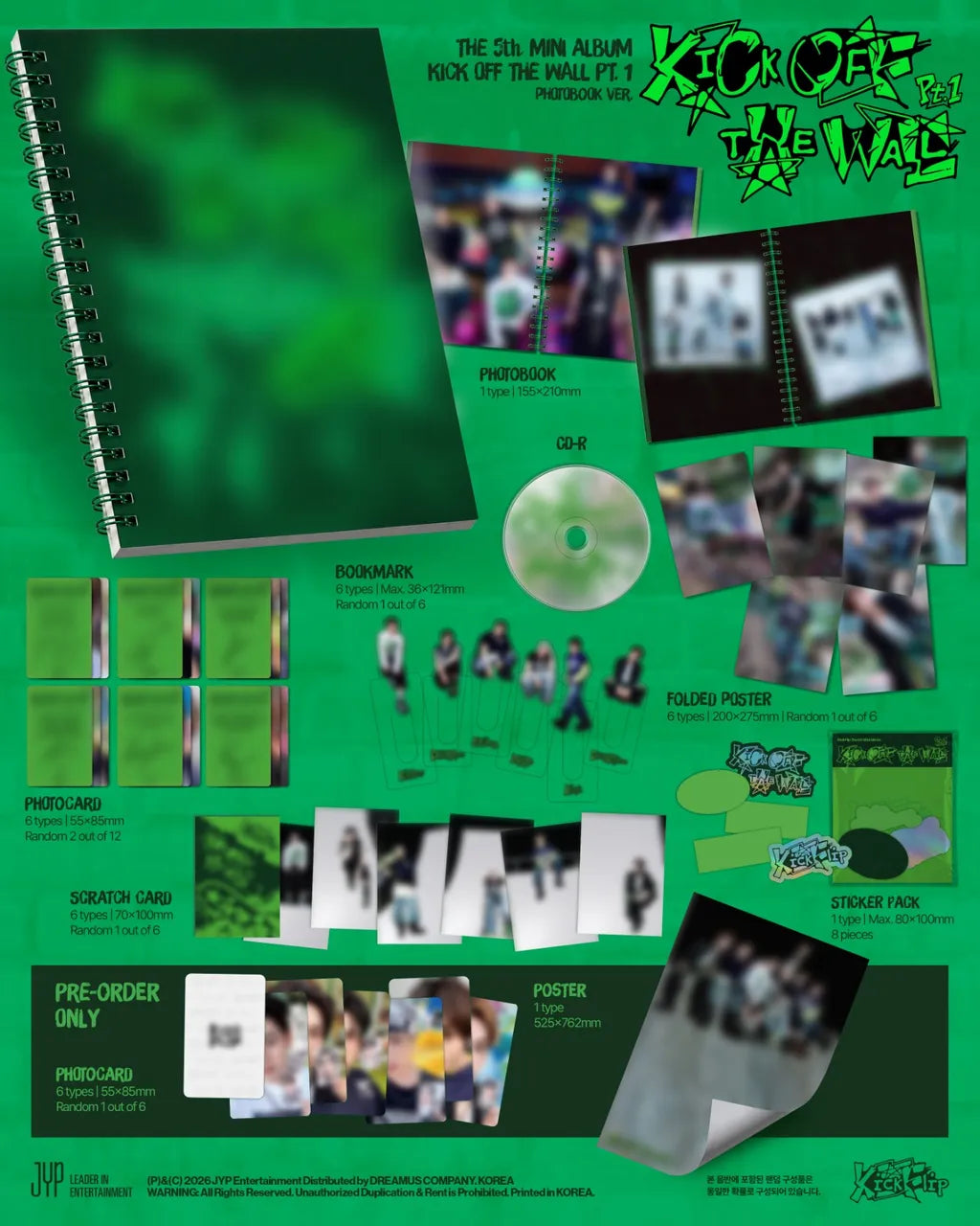 KickFlip Kick Off The Wall Pt.1 Photobook version contents