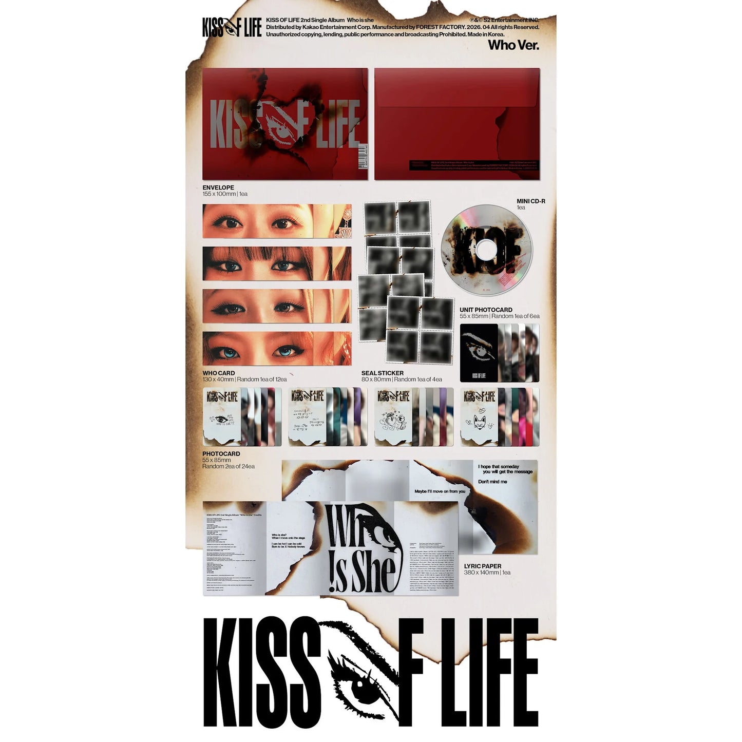 [PRE-ORDER] KISS OF LIFE 2nd Single Album [Who is she] (Who Ver.)