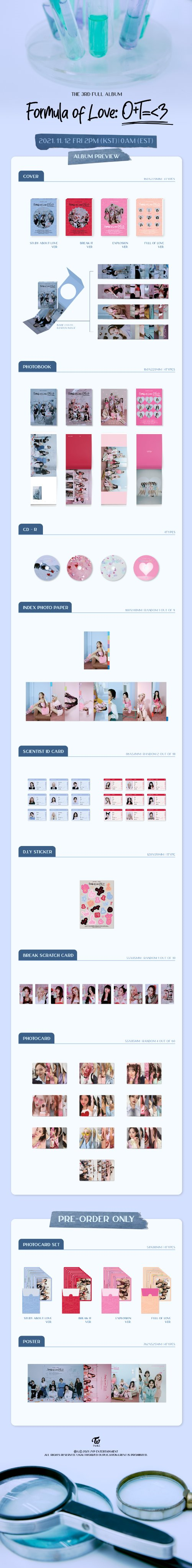 3rd Full TWICE'S 3RD FULL ALBUM [FORMULA OF LOVE: O+T=
