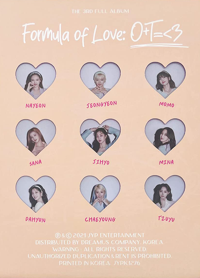 3rd Full TWICE'S 3RD FULL ALBUM [FORMULA OF LOVE: O+T=