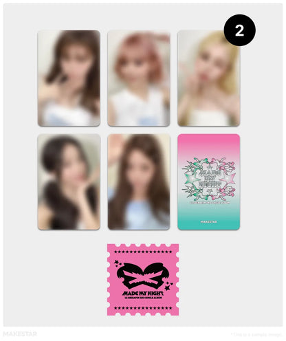 LE SSERAFIM Made My Night MAKESTAR exclusive photocards and logo stamp