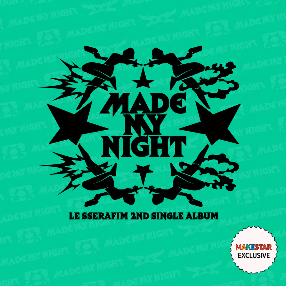 [PRE-ORDER] LE SSERAFIM 2nd Single Album 'Made My Night' [Glow Clicker Keychain] (Mint Ver.)