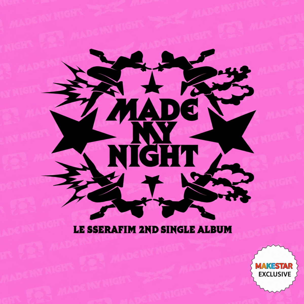 [PRE-ORDER] LE SSERAFIM 2nd Single Album 'Made My Night' [Glow Clicker Keychain] (Pink Ver.)
