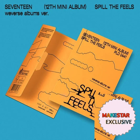 [MAKESTAR EXCLUSIVE] SEVENTEEN 12TH MINI ALBUM [SPILL THE FEELS/WEVERSE VER.] cover with one MAKESTAR Exclusive badge