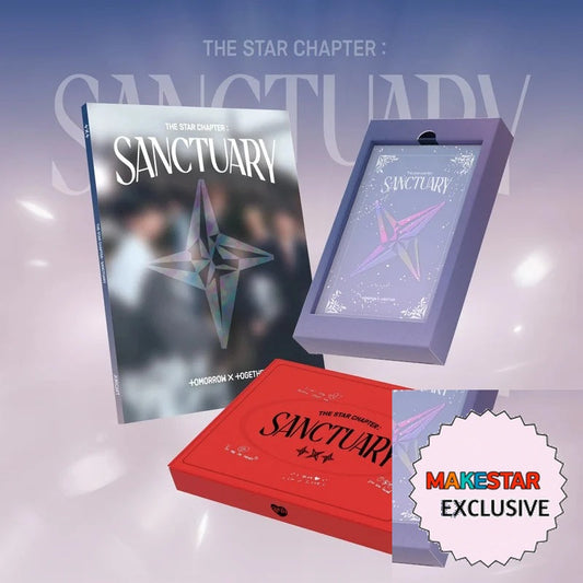 [MAKESTAR EXCLUSIVE] TXT 7th MINI ALBUM [THE STAR CHAPTER : SANCTUARY/Standard VER.] cover with one MAKESTAR Exclusive badge