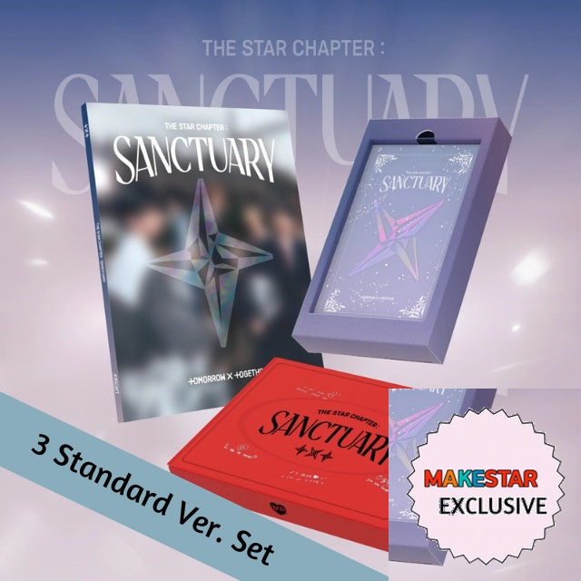 [MAKESTAR EXCLUSIVE] TXT 7th MINI ALBUM [THE STAR CHAPTER : SANCTUARY/Standard VER. 3 Sets] cover with one MAKESTAR Exclusive badge