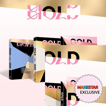 [MAKESTAR EXCLUSIVE] ITZY 9TH MINI ALBUM [GOLD/STANDARD VER] cover with one MAKESTAR Exclusive badge