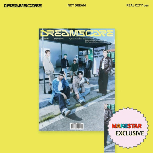 [MAKESTAR EXCLUSIVE] NCT DREAM 4TH FULL ALBUM [DREAMSCAPE/REAL CITY VER.] cover with one MAKESTAR Exclusive badge