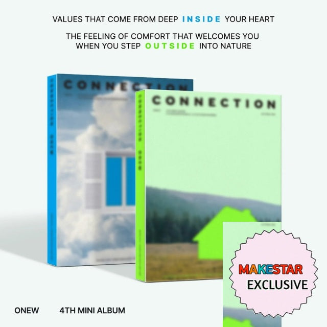 [MAKESTAR EXCLUSIVE] ONEW4TH MINI ALBUM [CONNECTION/Standard VER.] cover with one MAKESTAR Exclusive badge