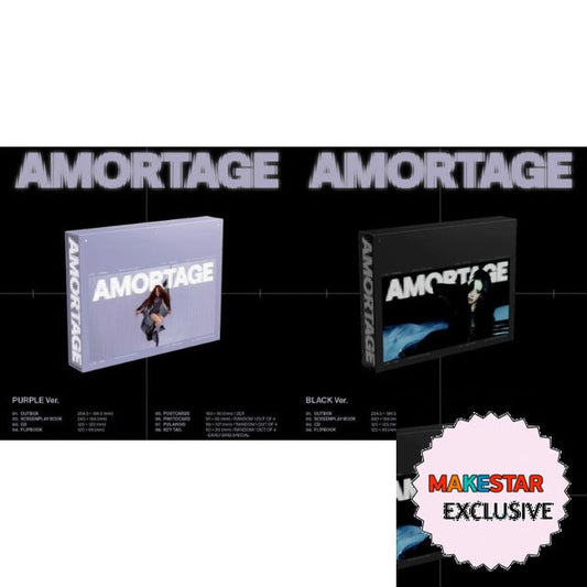 [MAKESTAR EXCLUSIVE] JISOO 1ST MINI ALBUM (AMORTAGE/EXCLUSIVE Ver.) cover with one MAKESTAR Exclusive badge