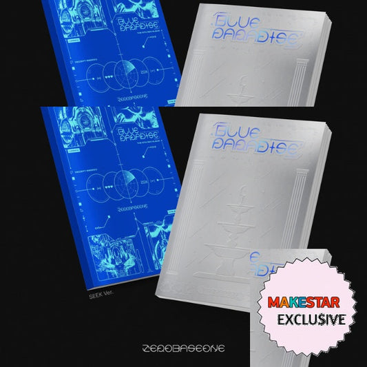 [MAKESTAR EXCLUSIVE] ZEROBASEONE THE 5TH MINI ALBUM [BLUE PARADISE/STANDARD VER.] cover with one MAKESTAR Exclusive badge