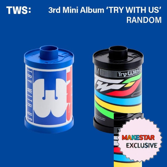 [MAKESTAR EXCLUSIVE] TWS 3RD MINI ALBUM [TRY WITH US/Standard Ver.] cover with one MAKESTAR Exclusive badge
