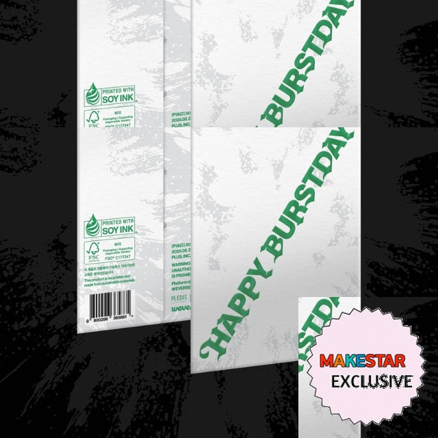 [MAKESTAR EXCLUSIVE] SEVENTEEN 5TH FULL ALBUM [HAPPY BURSTDAY/WEVERSE VER.] cover with one MAKESTAR Exclusive badge
