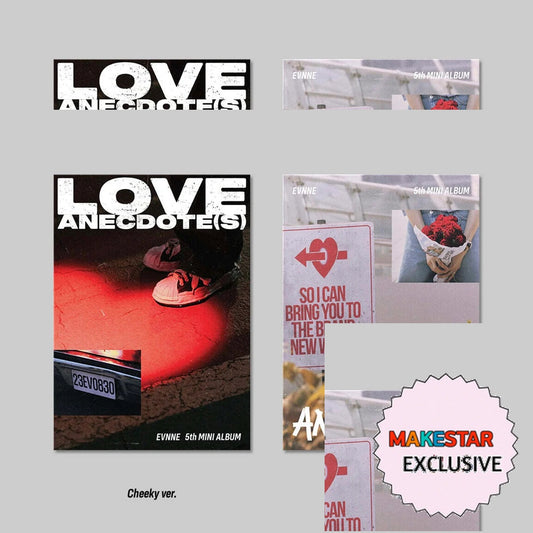 [MAKESTAR EXCLUSIVE] EVNNE 5TH MINI ALBUM [LOVE ANECDOTE(S)/POCA ALBUM VER.] cover with one MAKESTAR Exclusive badge