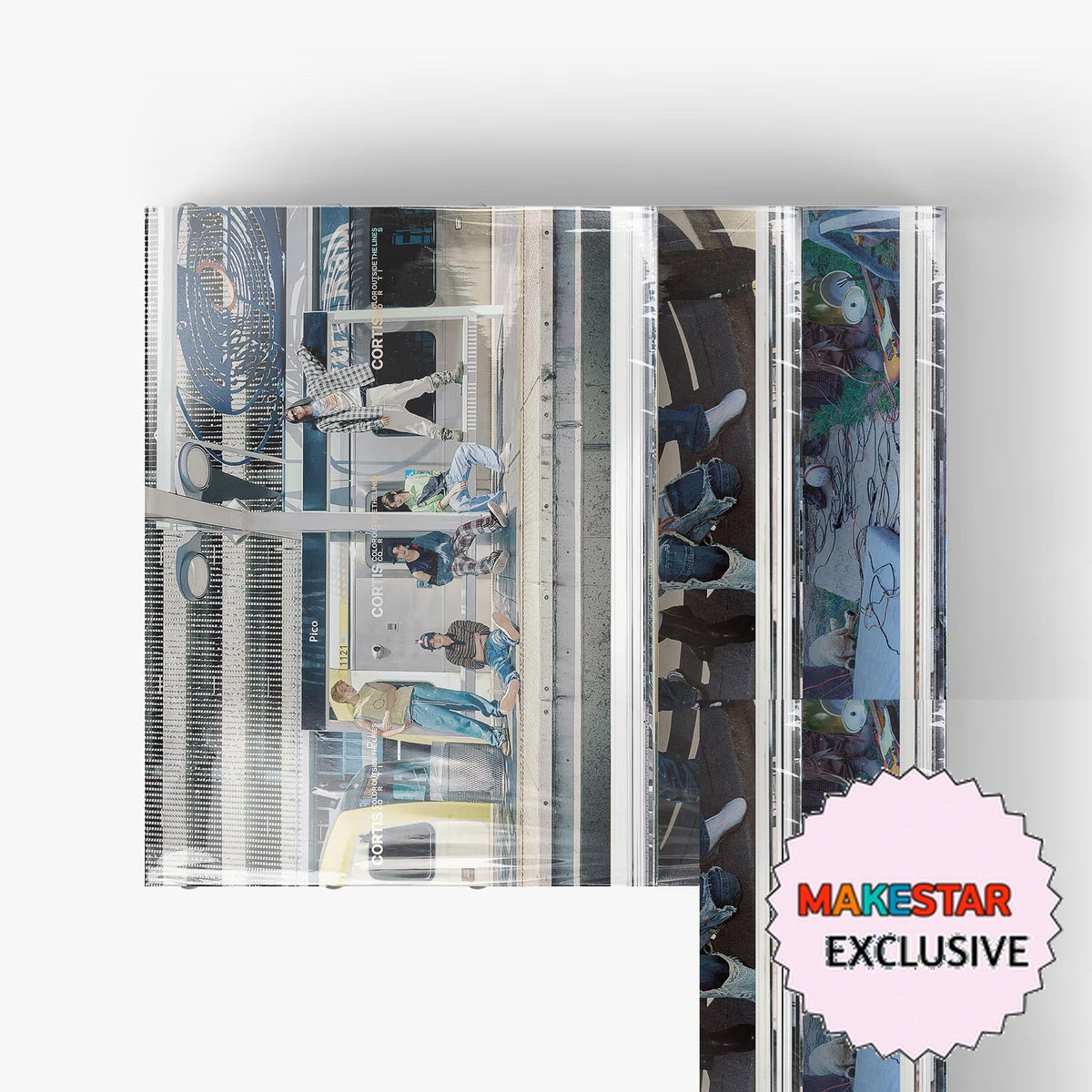 [MAKESTAR EXCLUSIVE] CORTIS THE 1ST EP ALBUM [COLOR OUTSIDE THE LINES/STANDARD VER.] cover with one MAKESTAR Exclusive badge