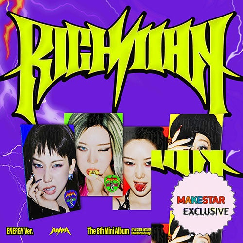 [MAKESTAR EXCLUSIVE] AESPA 6TH MINI ALBUM [RICH MAN/ENERGY Ver.] cover with one MAKESTAR Exclusive badge