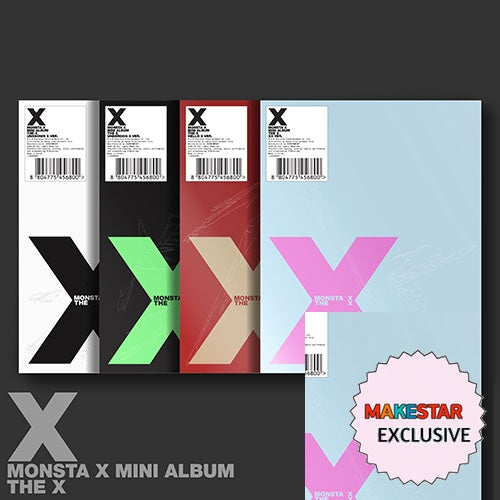 [MAKESTAR EXCLUSIVE] MONSTA X 13TH MINI ALBUM [THE X/STANDARD VER.] cover with one MAKESTAR Exclusive badge