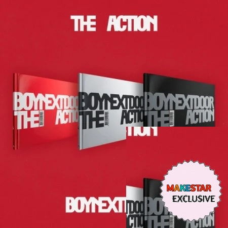 [MAKESTAR EXCLUSIVE] BOYNEXTDOOR 5TH EP ALBUM [THE ACTION/STANDARD VER.] cover with one MAKESTAR Exclusive badge
