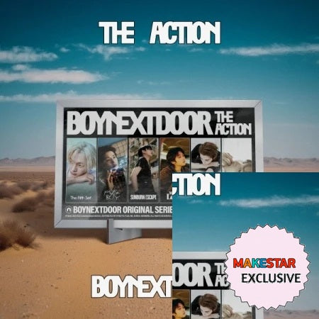 [MAKESTAR EXCLUSIVE] BOYNEXTDOOR 5TH EP ALBUM [THE ACTION/FRAME VER.] cover with one MAKESTAR Exclusive badge
