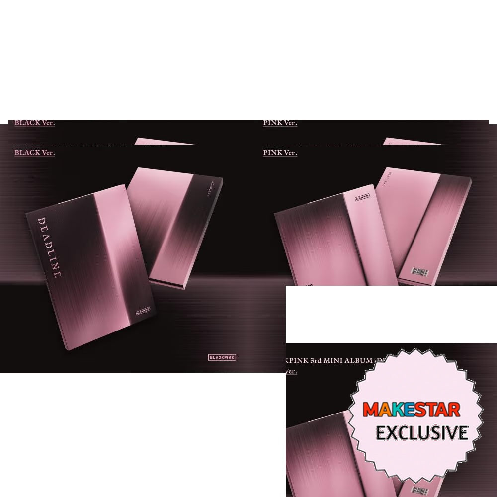 [MAKESTAR EXCLUSIVE] BLACKPINK 3rd MINI ALBUM [DEADLINE/STANDARD Ver.] cover with one MAKESTAR Exclusive badge