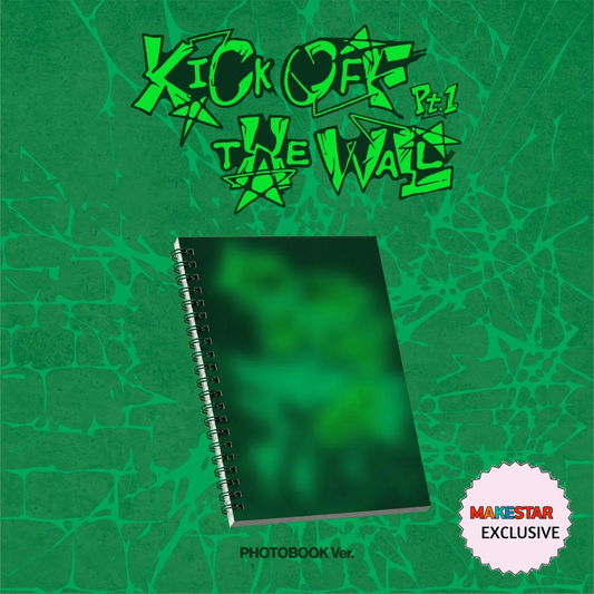 [MAKESTAR EXCLUSIVE] [PRE-ORDER] KickFlip 5th Mini Album [Kick Off The Wall Pt.1] Photobook Ver. cover with standardized MAKESTAR Exclusive badge