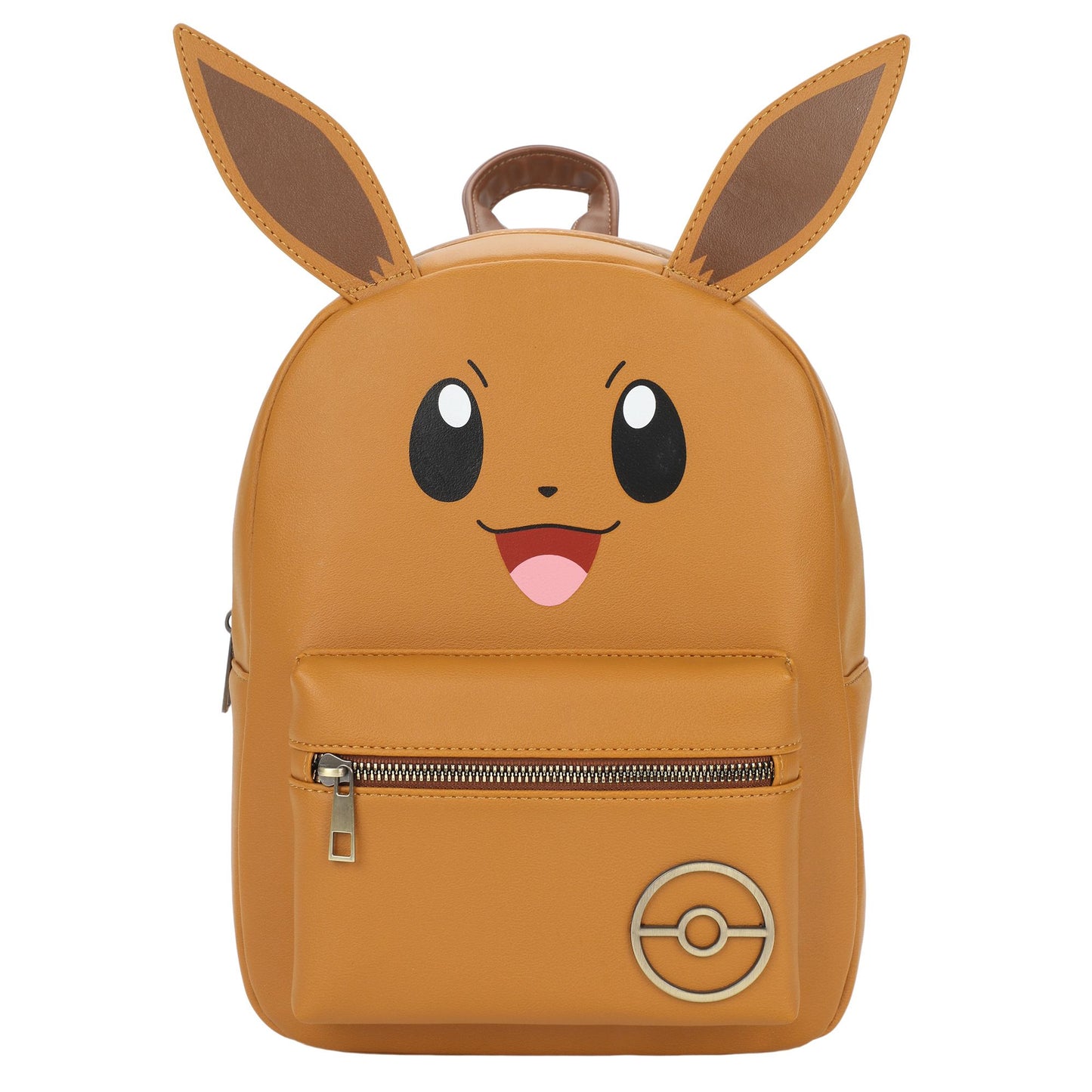 Pokemon Eevee Big Face Screen Print on Pu Backpack