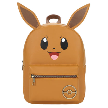 Pokemon Eevee Big Face Screen Print on Pu Backpack