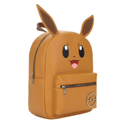 Pokemon Eevee Big Face Screen Print on Pu Backpack